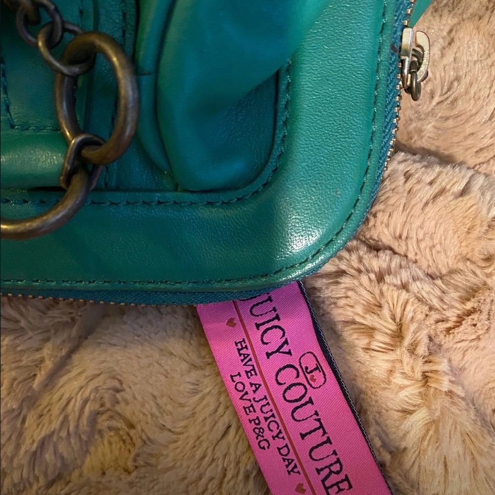 Juicy Couture Green Leather Satchel Handbag - Picture 5 of 6